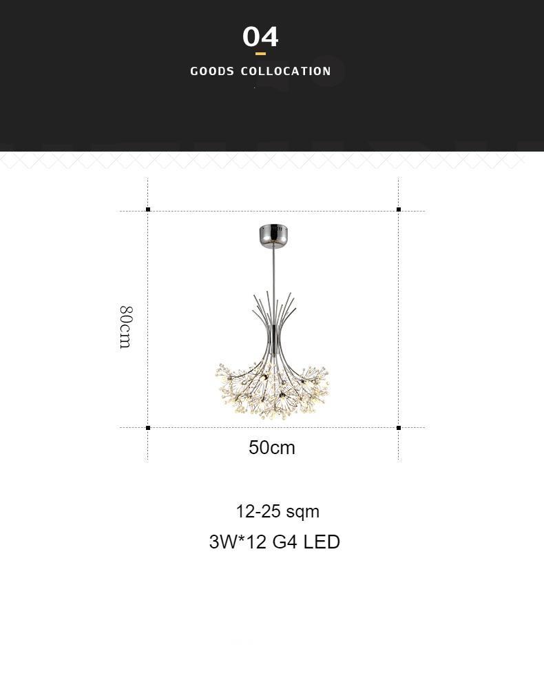 Modern Led Chandelie lighting Nordic restaurant pendant lamps bedroom fixtures dining room crystal hanging lights