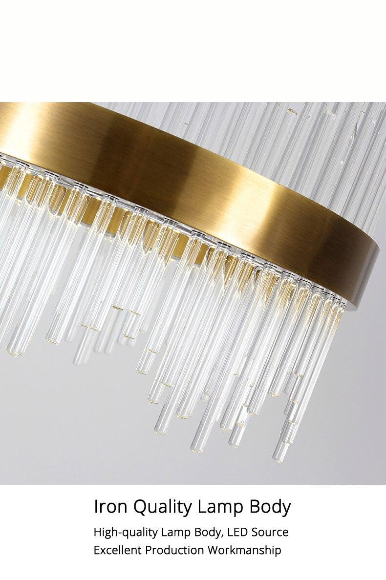 Nordic light luxury chandelier post modern minimalist crystal lamp living room lamp dining room chandelier bedroom lamp LED lamp