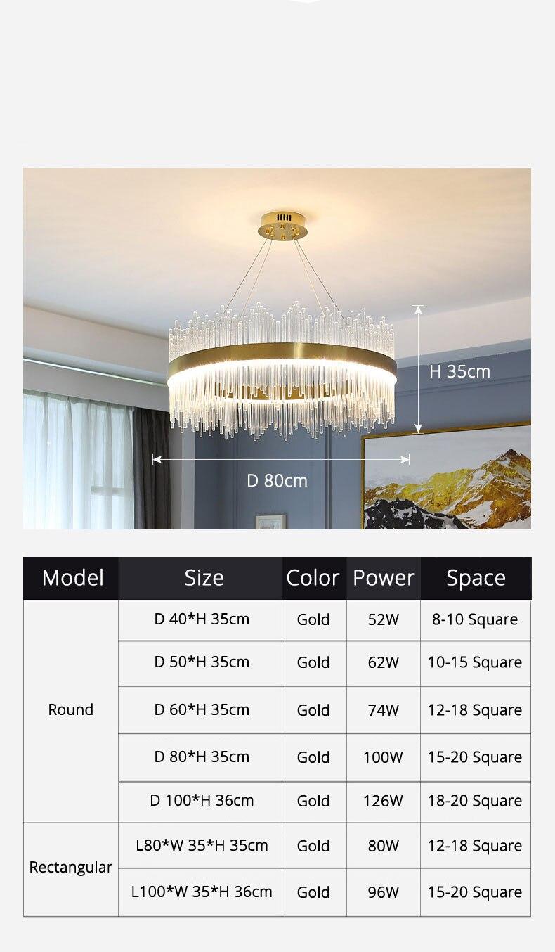 Nordic light luxury chandelier post modern minimalist crystal lamp living room lamp dining room chandelier bedroom lamp LED lamp
