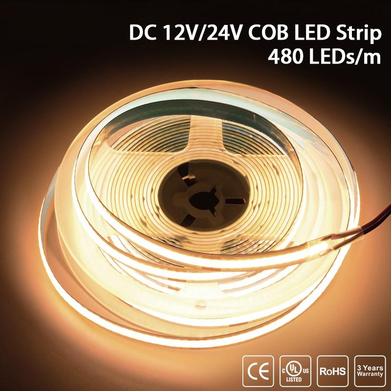 COB LED Strip Light DC12V 24V 5m - Zen LEDS