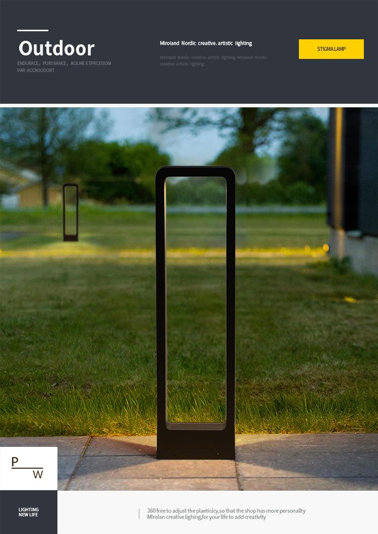 1PCS 15W COB Waterproof LED Garden Lawn Lamp Modern Aluminum Pillar Outdoor Courtyard Vlla Landscape Bollards Light