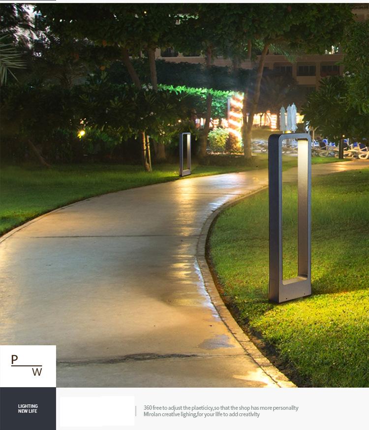 1PCS 15W COB Waterproof LED Garden Lawn Lamp Modern Aluminum Pillar Outdoor Courtyard Vlla Landscape Bollards Light