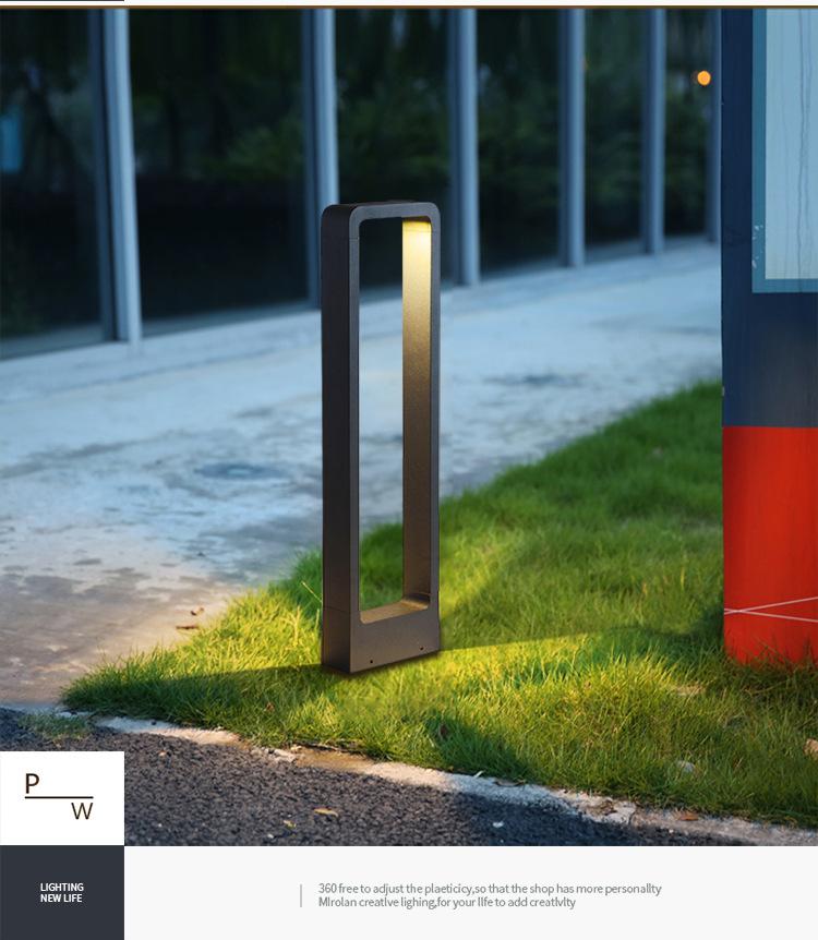 1PCS 15W COB Waterproof LED Garden Lawn Lamp Modern Aluminum Pillar Outdoor Courtyard Vlla Landscape Bollards Light