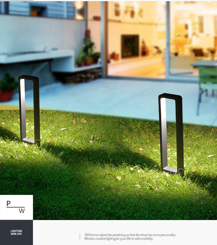 1PCS 15W COB Waterproof LED Garden Lawn Lamp Modern Aluminum Pillar Outdoor Courtyard Vlla Landscape Bollards Light