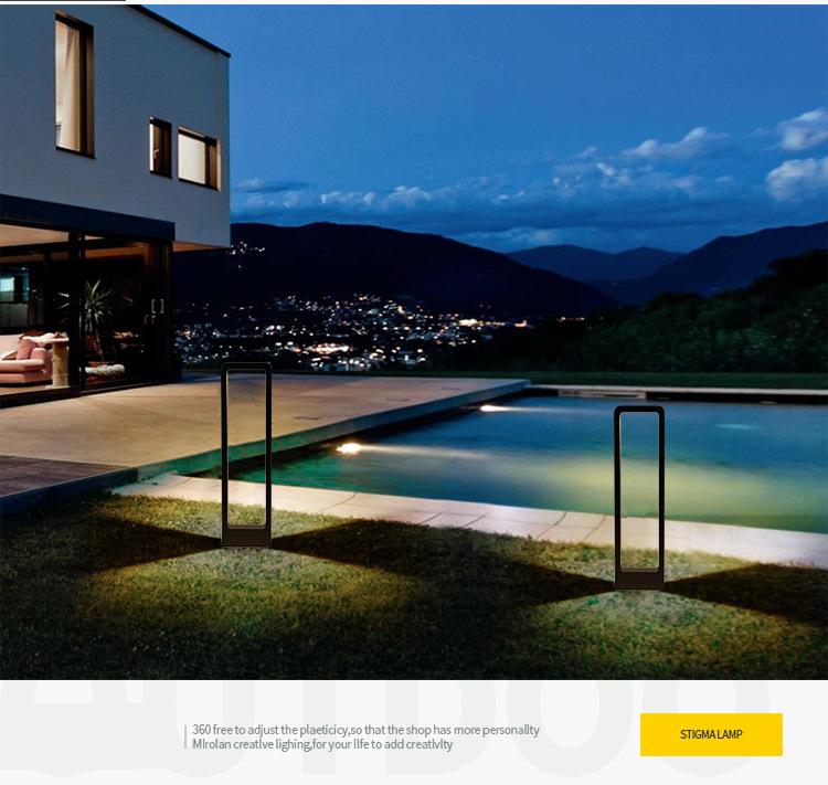 1PCS 15W COB Waterproof LED Garden Lawn Lamp Modern Aluminum Pillar Outdoor Courtyard Vlla Landscape Bollards Light