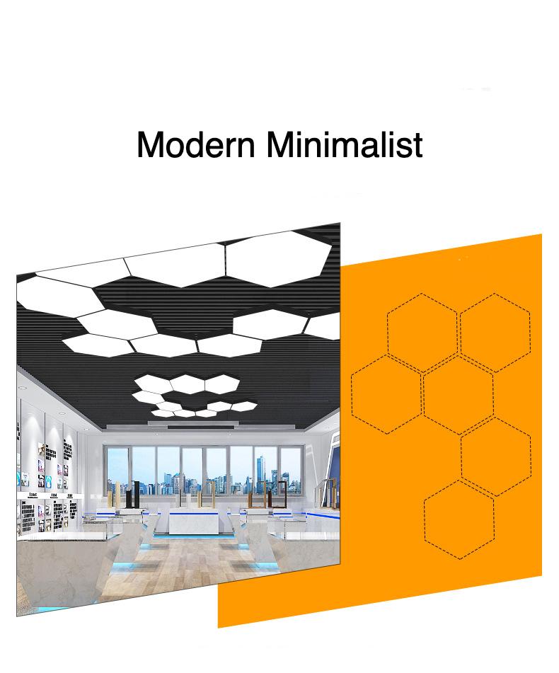 New Creative Hexagon Shape Chandelier Lighting LED Honeycomb Combination Office Internet Cafe Gym Industrial Style Indoor Lamp New Creative Hexagon Shape Chandelier Lighting LED Honeycomb Combination Office Internet Cafe Gym Industrial Style Indoor Lamp