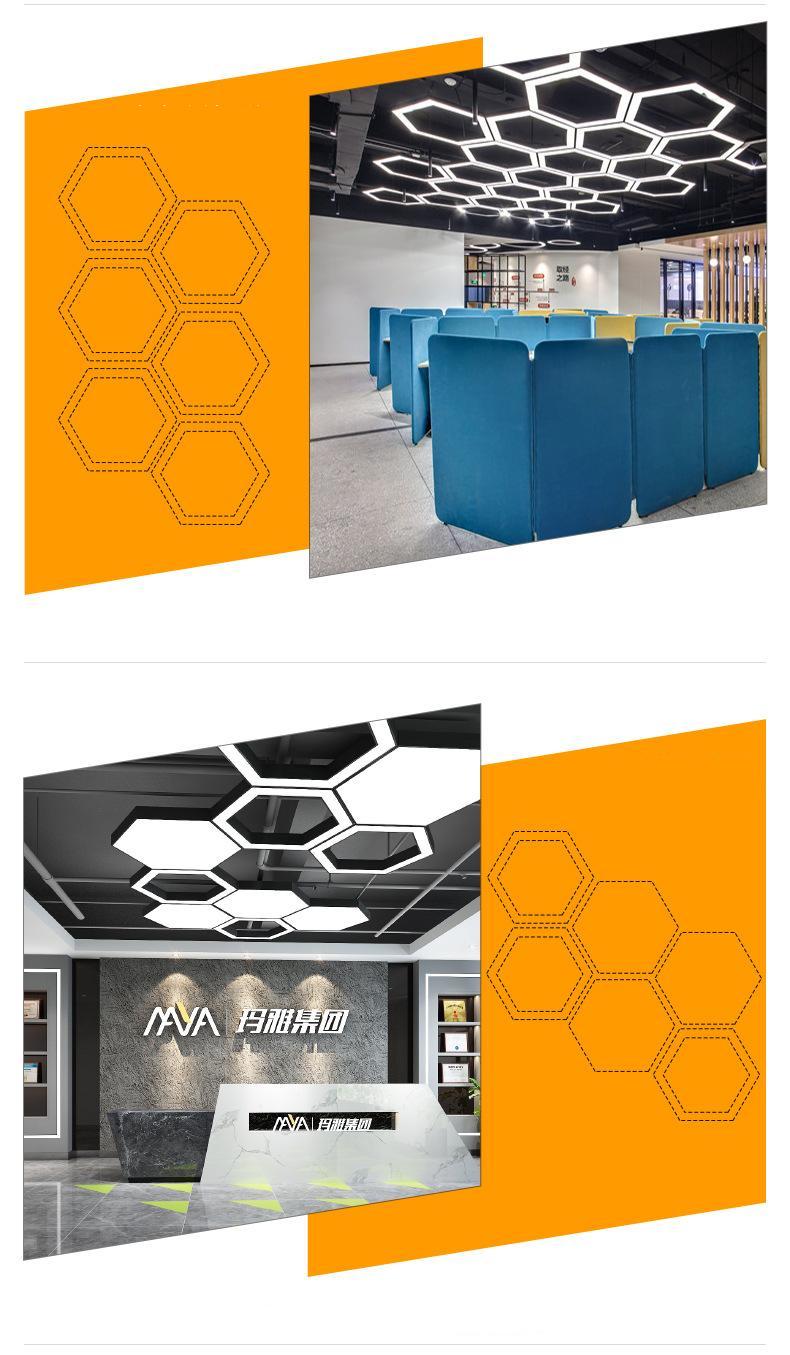 New Creative Hexagon Shape Chandelier Lighting LED Honeycomb Combination Office Internet Cafe Gym Industrial Style Indoor Lamp New Creative Hexagon Shape Chandelier Lighting LED Honeycomb Combination Office Internet Cafe Gym Industrial Style Indoor Lamp