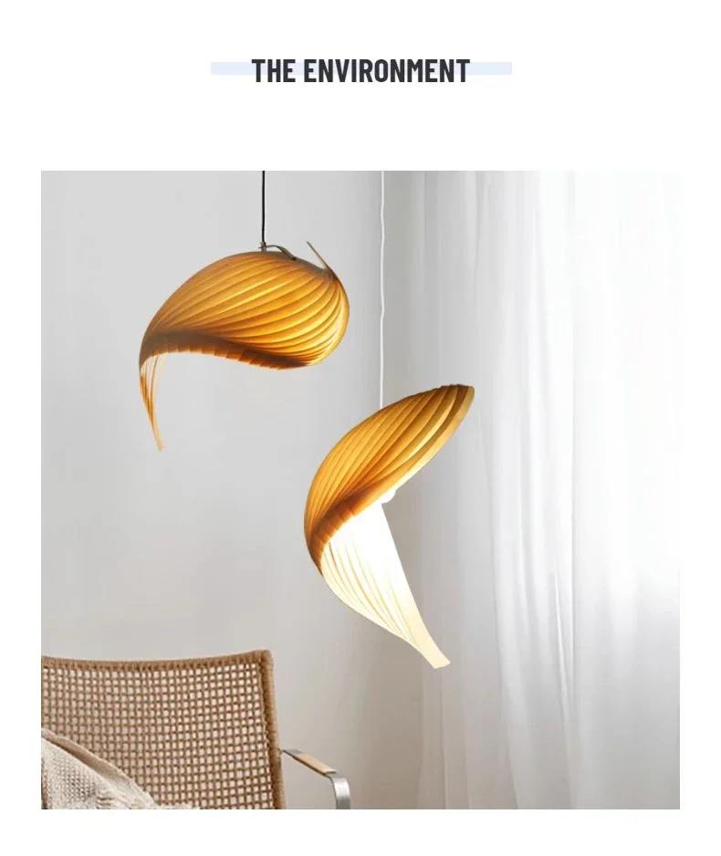 Japanese Led Pendant Light Hanging Lamp Hotel Loft Duplex Villa Stairs Chandelier Nordic Living Dining Room Decor Luster Fixture