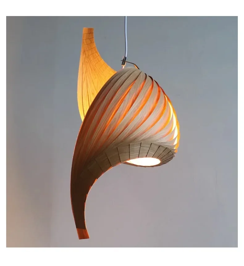 Japanese Led Pendant Light Hanging Lamp Hotel Loft Duplex Villa Stairs Chandelier Nordic Living Dining Room Decor Luster Fixture