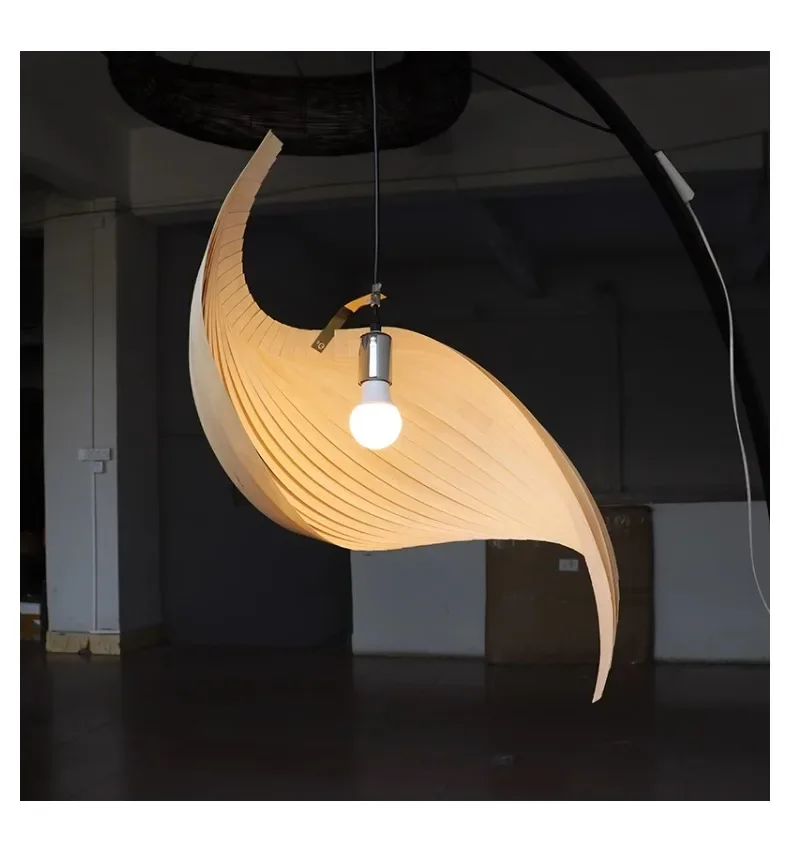 Japanese Led Pendant Light Hanging Lamp Hotel Loft Duplex Villa Stairs Chandelier Nordic Living Dining Room Decor Luster Fixture