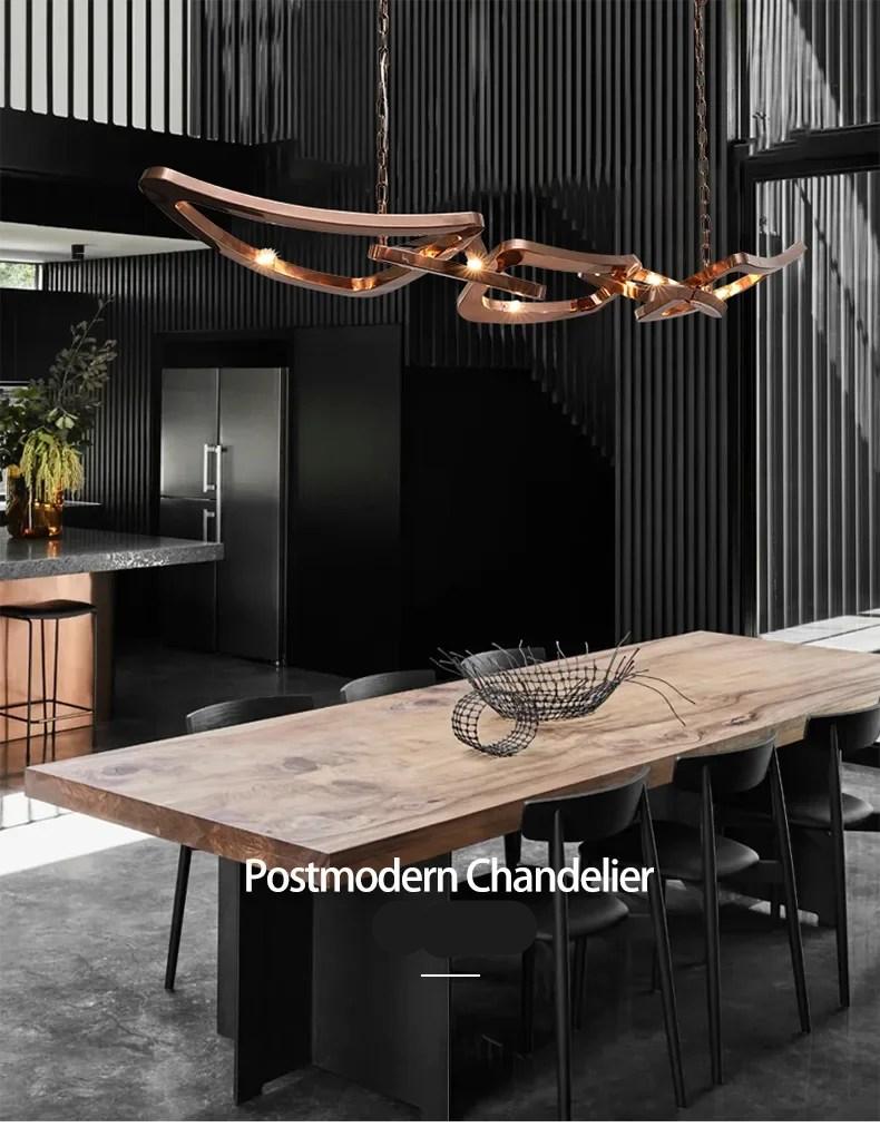 American Restaurant Chandelier Designer Bar Office Chandeliers Light Luxury Villa Stainless Steel Lamps Rose Gold Pendant Light American Restaurant Chandelier Designer Bar Office Chandeliers Light Luxury Villa Stainless Steel Lamps Rose Gold Pendant Light