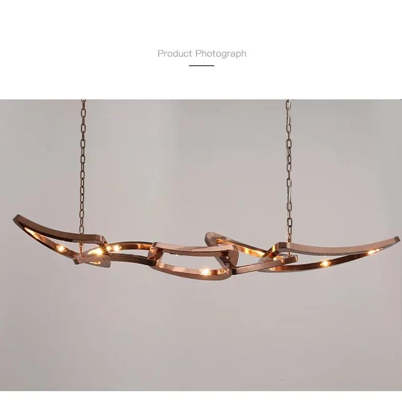 American Restaurant Chandelier Designer Bar Office Chandeliers Light Luxury Villa Stainless Steel Lamps Rose Gold Pendant Light American Restaurant Chandelier Designer Bar Office Chandeliers Light Luxury Villa Stainless Steel Lamps Rose Gold Pendant Light