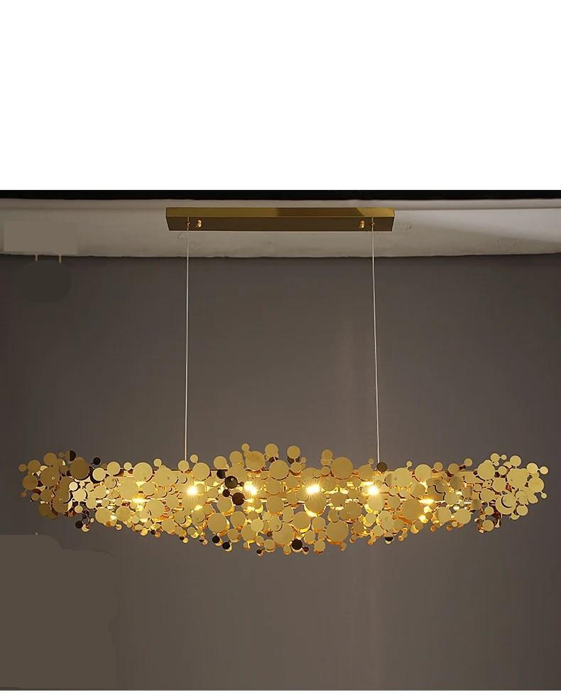 Pendant lamp in luxury Restaurant post-modern Dining room Chandeliers Stainless steel gold/chrome Chandeliers for dining room