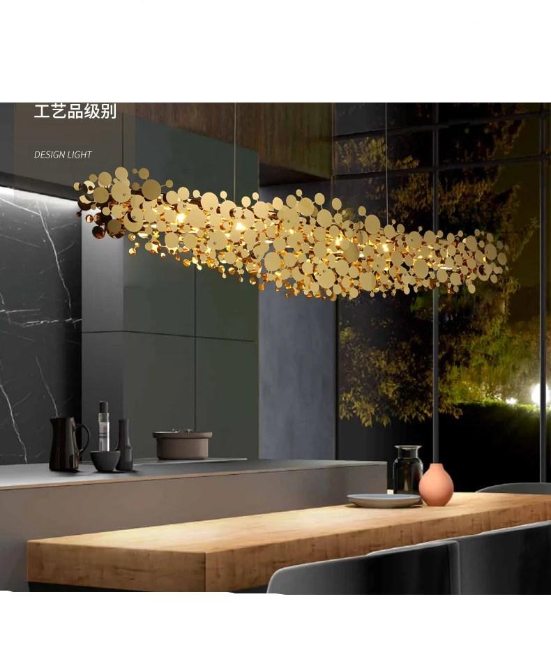 Pendant lamp in luxury Restaurant post-modern Dining room Chandeliers Stainless steel gold/chrome Chandeliers for dining room