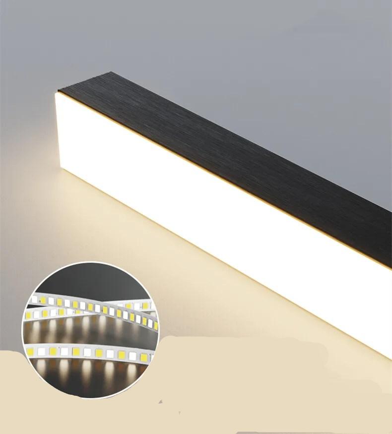 QIYIMEI Modern LED Chandelier Lights For Table Dining Room Kitchen Island Black Pendant Lamp Home Decor Hanging Lighting Fixture