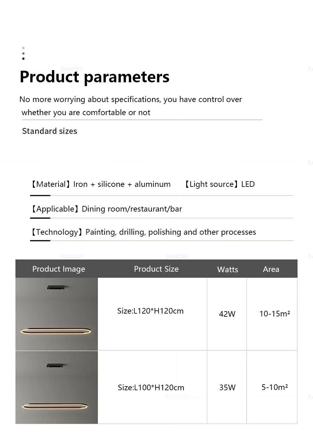 Modern LED Pendant Light For Living Dining Room Kitchen Hotel Bedroom Ceiling Chandelier Indoor Home Decoration Lighting Fixture