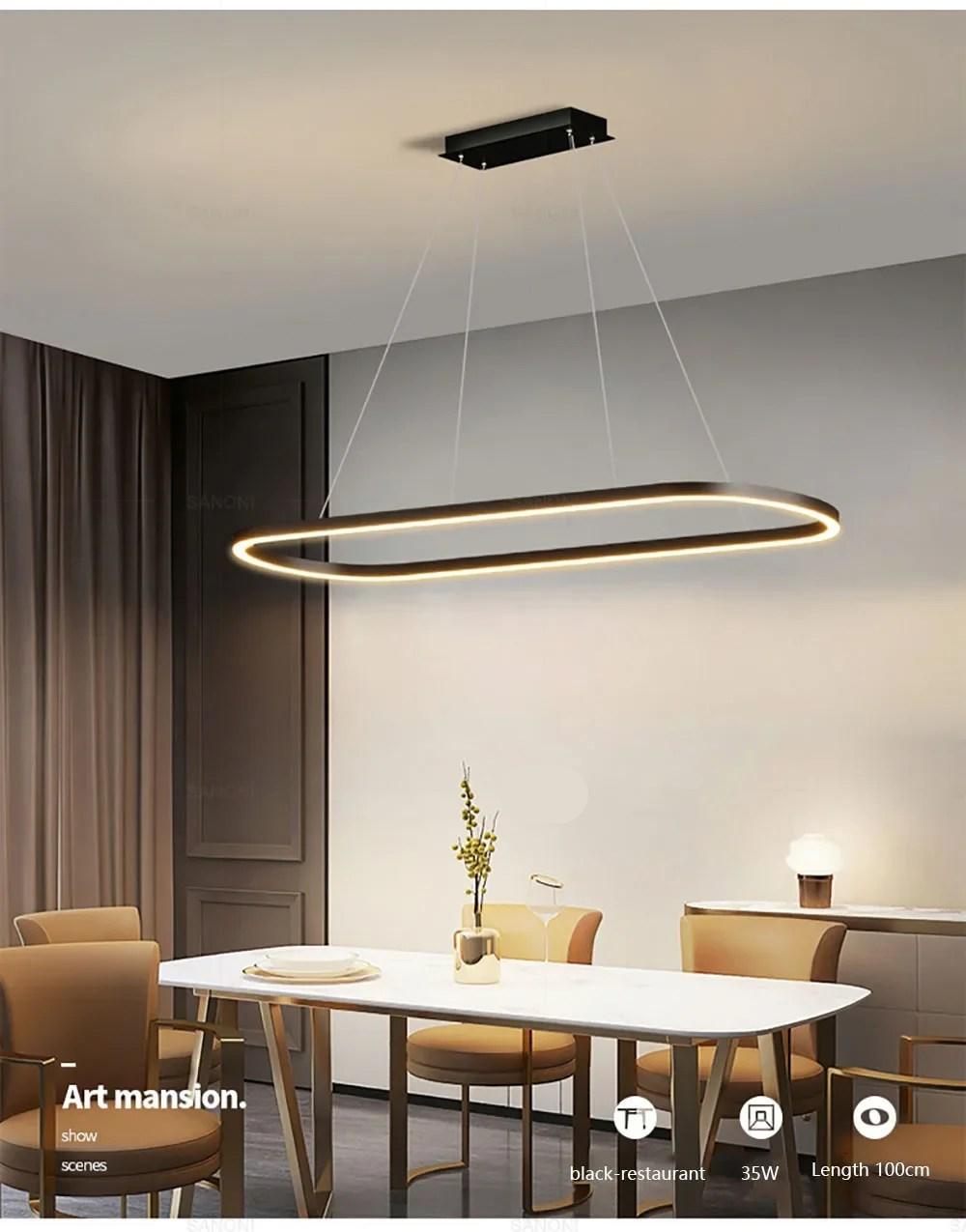 Modern LED Pendant Light For Living Dining Room Kitchen Hotel Bedroom Ceiling Chandelier Indoor Home Decoration Lighting Fixture