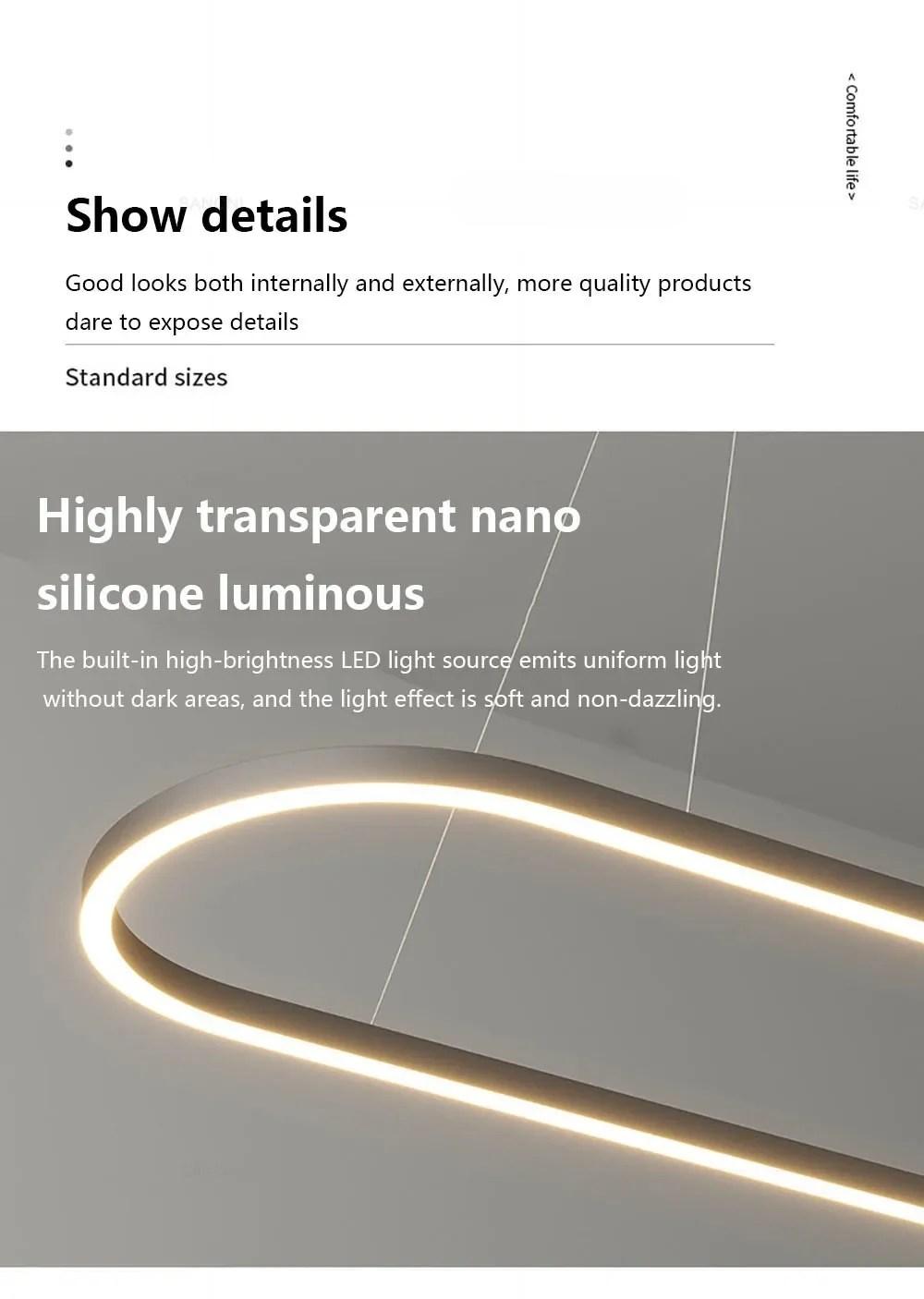 Modern LED Pendant Light For Living Dining Room Kitchen Hotel Bedroom Ceiling Chandelier Indoor Home Decoration Lighting Fixture