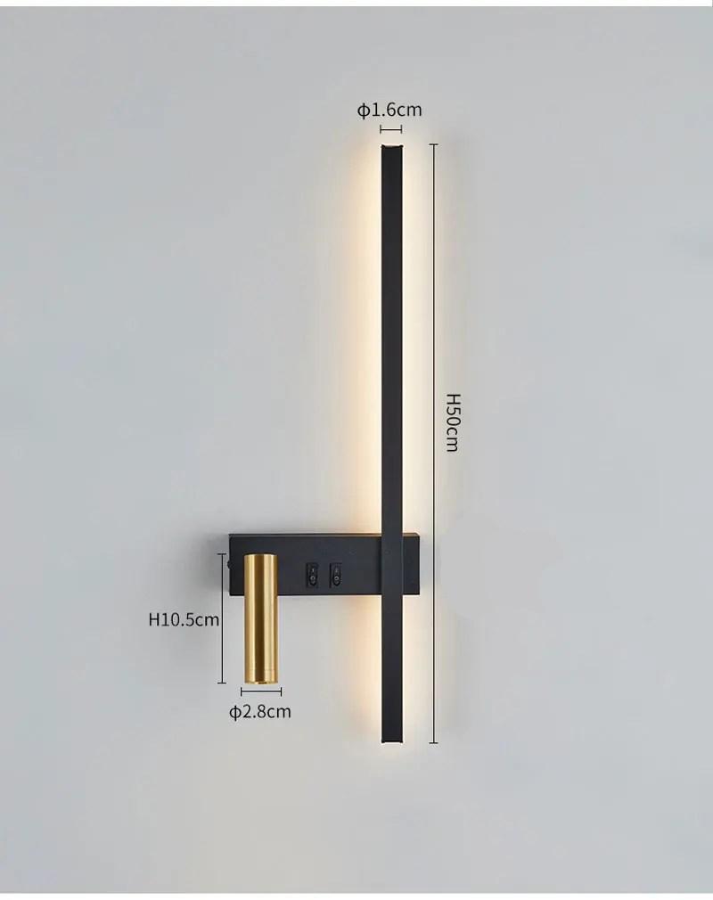 Wall lamp Nordic modern black and white minimalist living room sofa background wall decorative lamp light luxury bedroom bedside Wall lamp Nordic modern black and white minimalist living room sofa background wall decorative lamp light luxury bedroom bedside