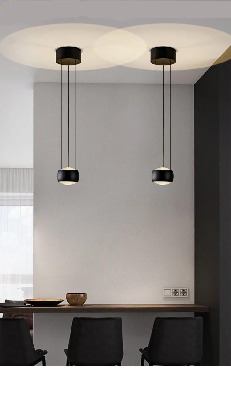 Modern Minimalist Style Big Drum Shaped Alloy LED Pendant Lights Art Creative Lamps for Living Room Home Decoration Chandeliers